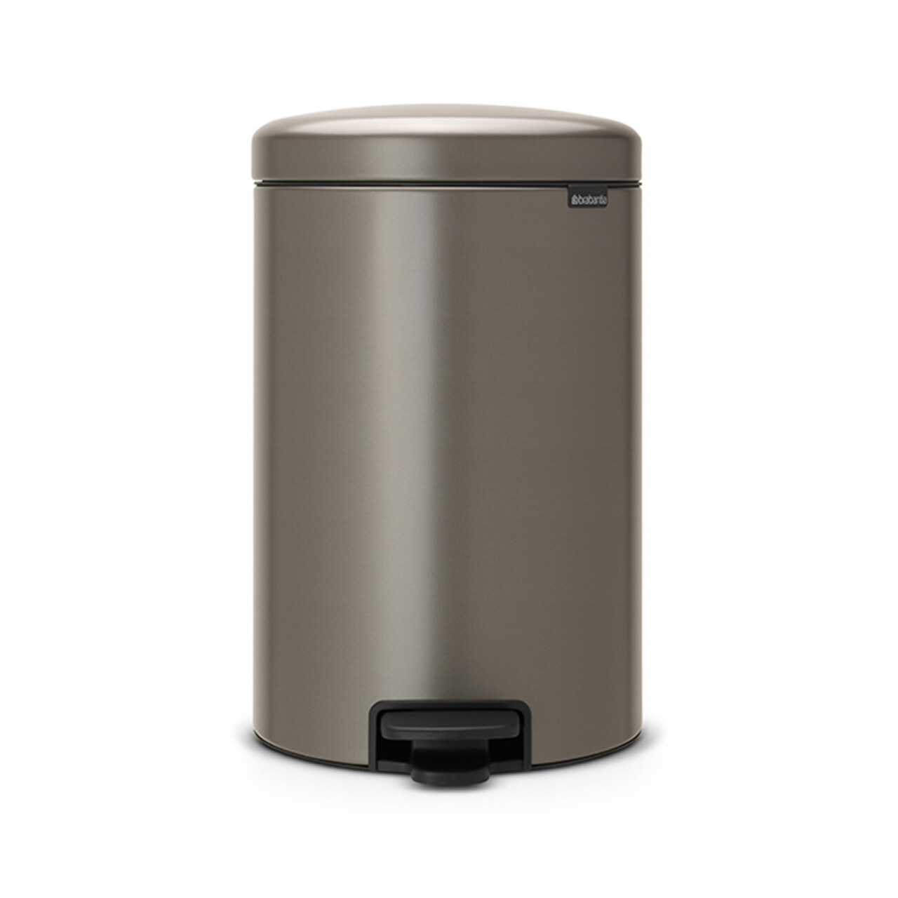 Cos de gunoi cu pedala, Brabantia, NewIcon Platinum, 20 L, 38x29x46.7 cm, otel, gri inchis - imagine 7